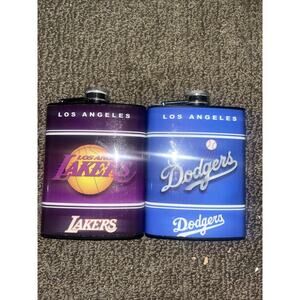 La Sports Team Hip Flask Lot Of 2 Never Used